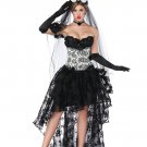 Sexy Sweetheart Jacquard Overbust Corset And High Low Skirt