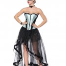 Sexy Sweetheart Zipper Overbust Corset And High Low Skirt