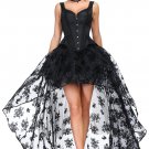 Sexy Vintage Corset With High Low Skirt