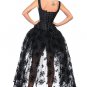 Sexy Vintage Corset With High Low Skirt