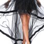 Leopard & Sequin Burlesque Corset With High Low Skirt