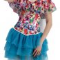 Ruffled Puff Sleeves Vintage Corset With Mini Tutu Skirt