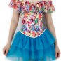 Ruffled Puff Sleeves Vintage Corset With Mini Tutu Skirt