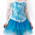 Long Sleeves Lace Up Bustier With Mini Tutu Skirt