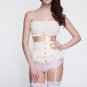Ruffle Trim Lace Corset