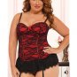 Plus Size Floral Lace Bustier