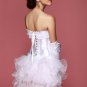 Sexy White Burlesque Bridal Corset Bustier