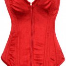Steel Boned Velvet Zipper Corset