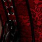 Midnight Red Embroidered Corset