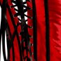 Red Black Ruffles Pleated Top Princess Burlesque Corset Bustier