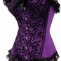 Purple Elegant Purple Lace Trimmed Corset Bustier