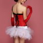 Pretty Red Hot Corset with Plush Trims Top