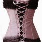 Sexy Burlesque Bridal Corset Bustier with Tulle Trims in Pink Red Purple Blue