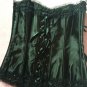 Satin White And Black Lace Strapless Corset