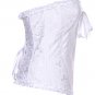 Bridal Embroidered Ruffled Trim Zipper Corset