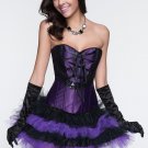 Floral Embellished Satin Corset with Beautiful Lace Pattern