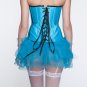 Floral Embellished Satin Corset with Beautiful Lace Pattern