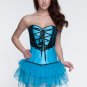 Floral Embellished Satin Corset with Beautiful Lace Pattern