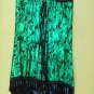 Green Ruffle Trim Floral Pattern Underbust Corset