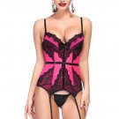 Burlesque Lace Overlay Jacquard Corset