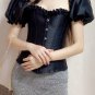 Women's Steampunk Gothic Elegant Ruffled Sleeves Overbust Corset Top