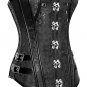Retro Goth Brocade Streampunk Noble Buckled Corsets Bustiers Top