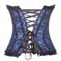 Blue Lace & Bows Burlesque Corset