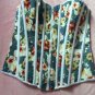 Rainbow Floral Print Reversible Corset
