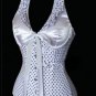 White Polka Dot Halterneck Corset