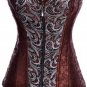 Brown Steel Boned Steampunk Style Corset