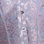 Blue Glamourous Jacquard Floral Overbust Corset Bustier