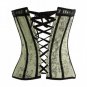 Grey Elegant Floral Print Overbust Corset Bustier