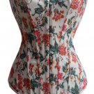 White Floral Design Corset