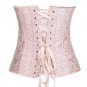 Embroidered Lace Trim Overbust Burlesque Corset