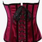 Satin Deep V Embroidered Corset