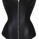 Black Strapless PVC Corset Bustier