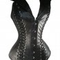 Faux Leather Halter Neck Corset