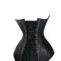 Faux Leather Halter Neck Corset