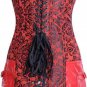 PVC Leather Retro Skirted Corset