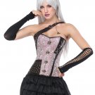 Steampunk Rivets Faux Leather Metal Chain Corset