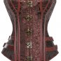 Retro Goth Brocade Streampunk Noble Buckled Corsets Bustiers Top