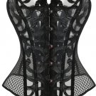 Aesthetic Gothic 12 Steel Bones Full Mesh Overbust Corset with Tong