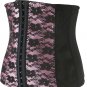 Pink Floral Embroidered Lace Corset