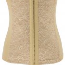 Apricot Floral Embroidered Lace Underbust Corset