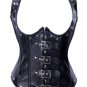 Faux Leather Buckles Underbust Corset