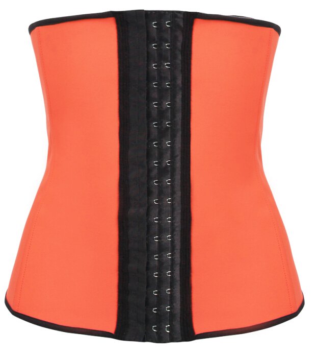 Orange Latex Workout Underbust Corset
