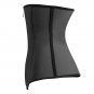 Black Rubber Sweetheart Zipper Closure Corset