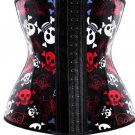 Latex Waist Trainer Skull Print Corset