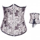 Floral Lace White Waist Training Corset