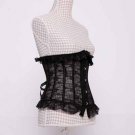 Plus Size Black Sheer Lace Underbust Corset